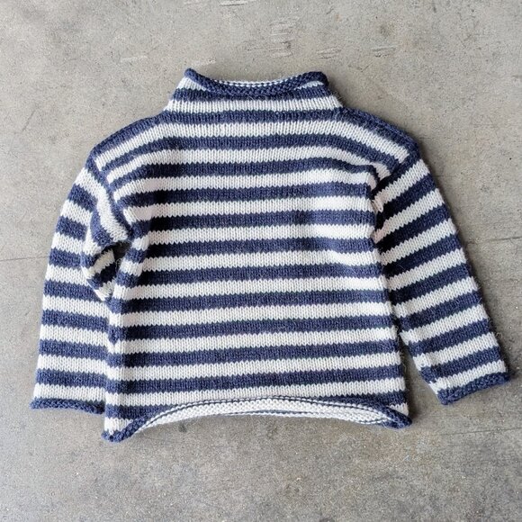 American South Side Kids Wool Alpaca Striped Lobster Sweater size 4 - Picture 6 of 6